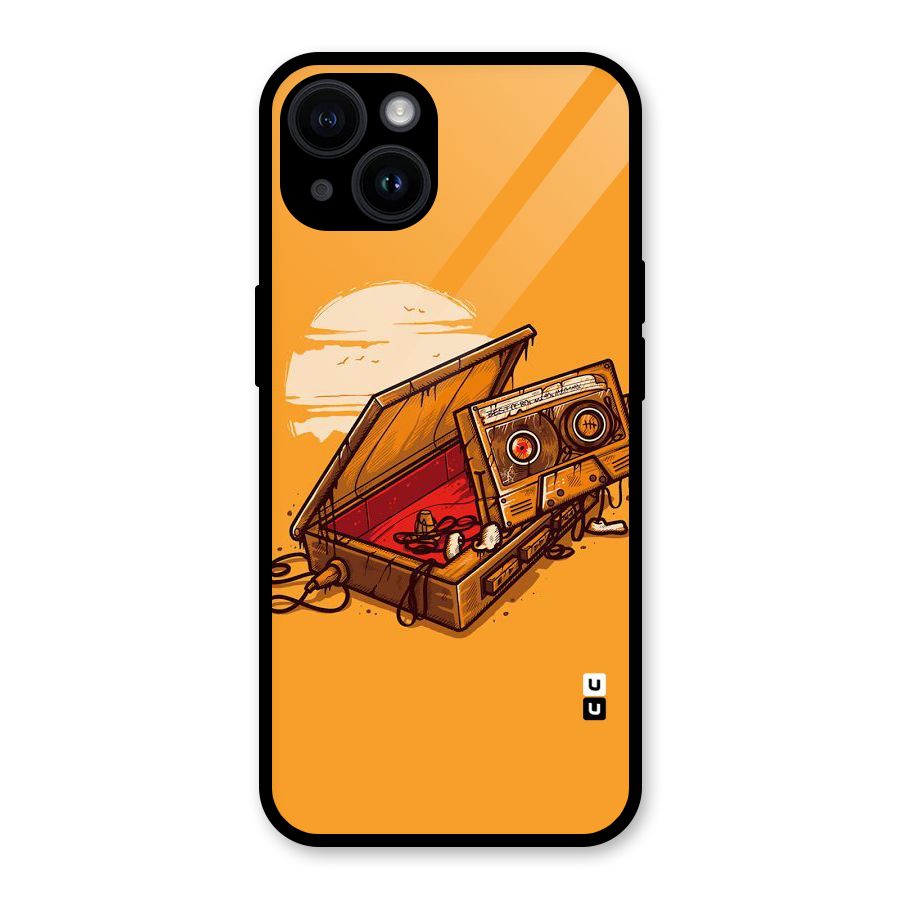 Casette Box Glass Back Case for iPhone 14
