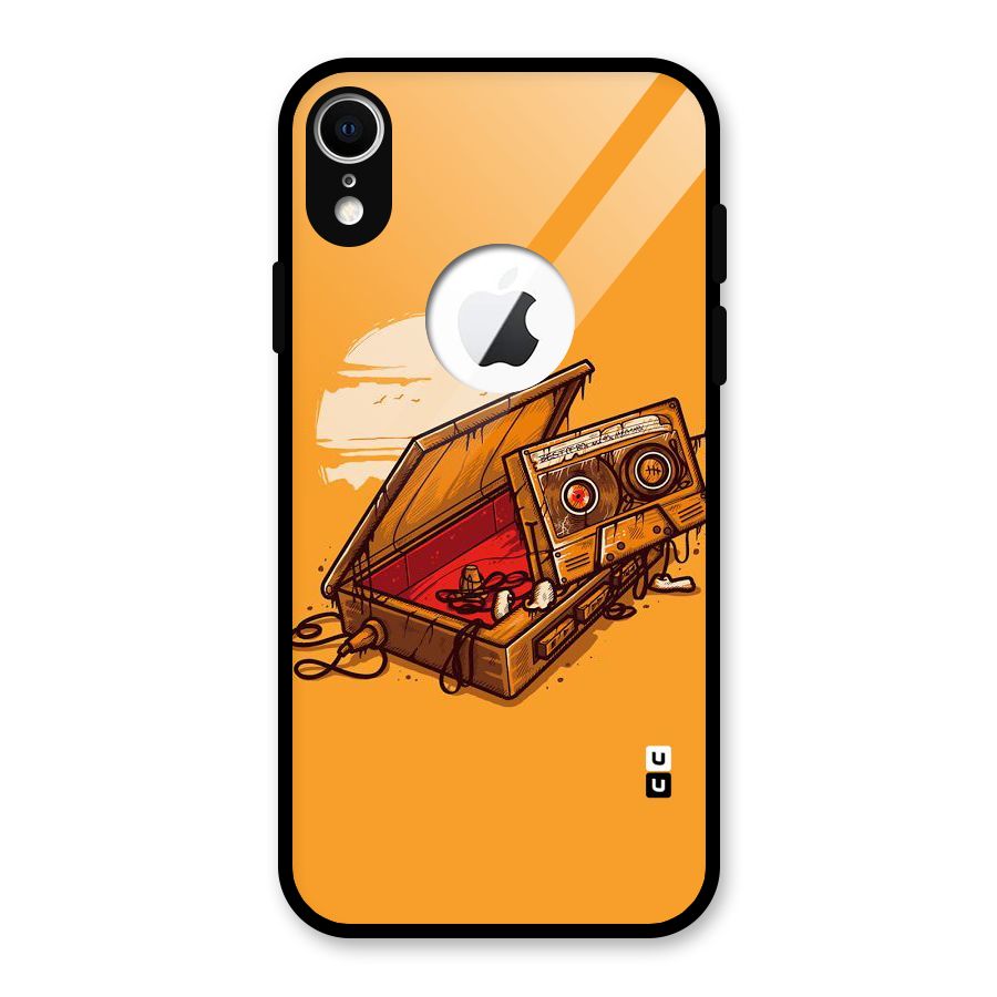 Casette Box Glass Back Case for iPhone XR Logo Cut