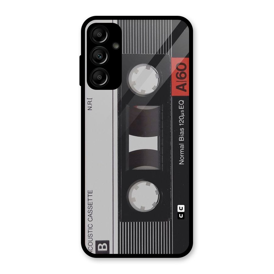 Casette Design Glass Back Case for Galaxy A14 5G