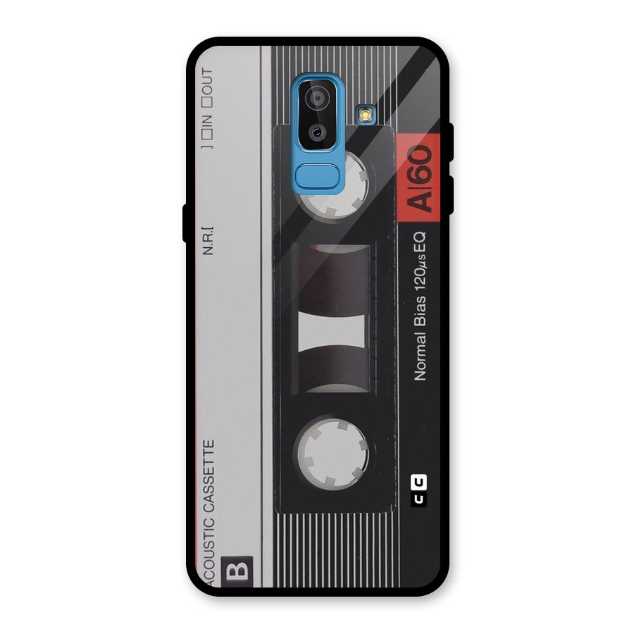 Casette Design Glass Back Case for Galaxy J8