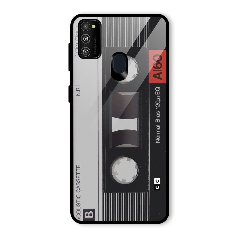 Casette Design Glass Back Case for Galaxy M30s