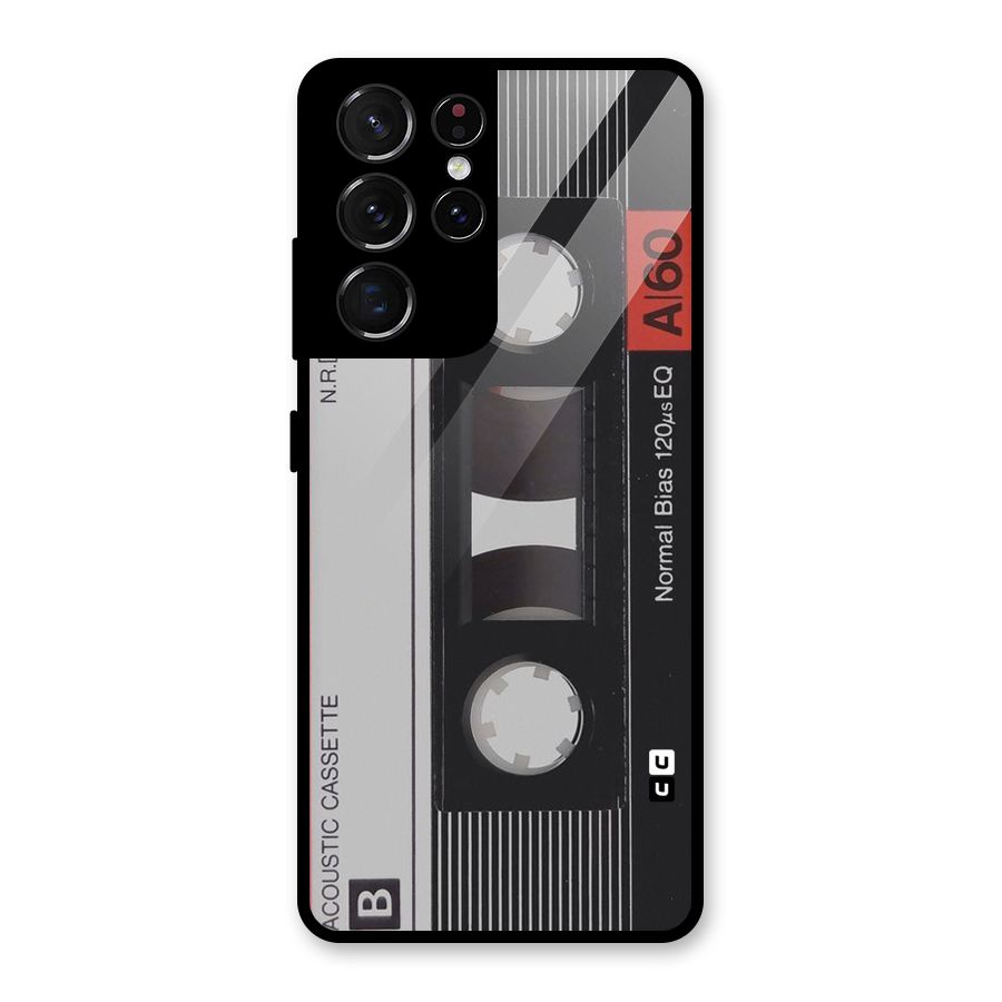 Casette Design Glass Back Case for Galaxy S21 Ultra 5G
