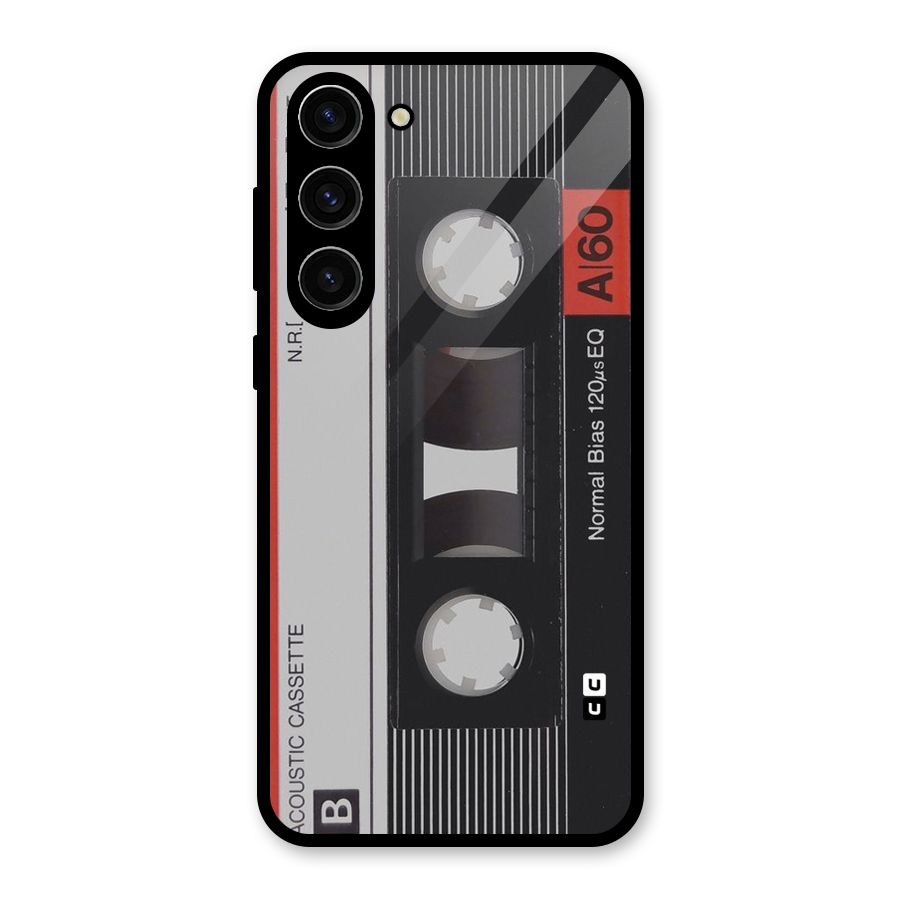 Casette Design Glass Back Case for Galaxy S23 Plus