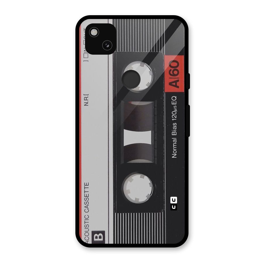 Casette Design Glass Back Case for Google Pixel 4a