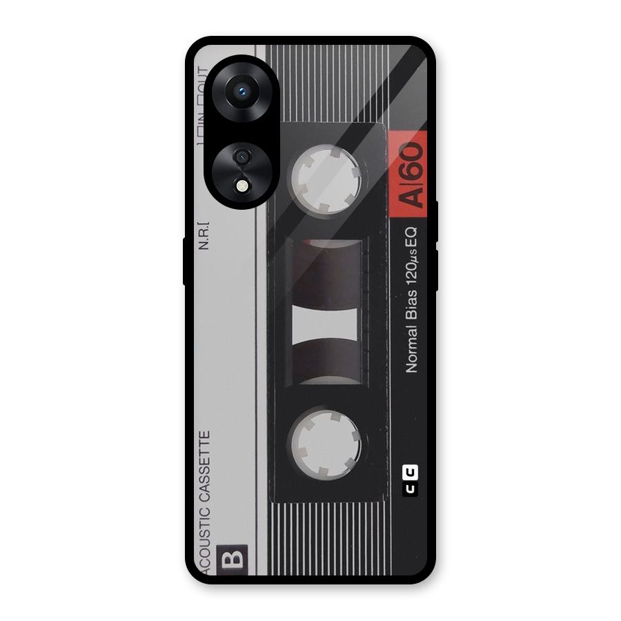 Casette Design Glass Back Case for Oppo A78