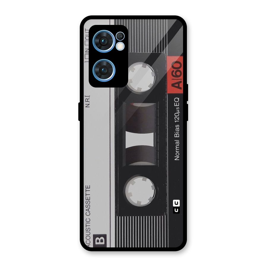 Casette Design Glass Back Case for Oppo Reno7 5G