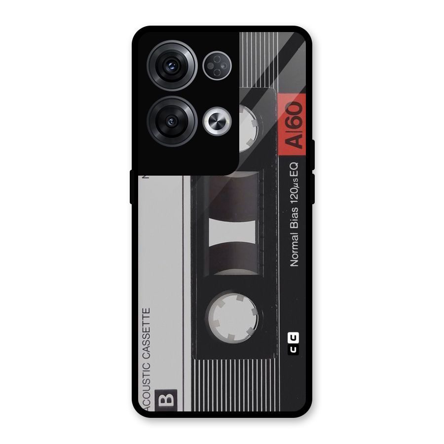 Casette Design Glass Back Case for Oppo Reno8 Pro 5G
