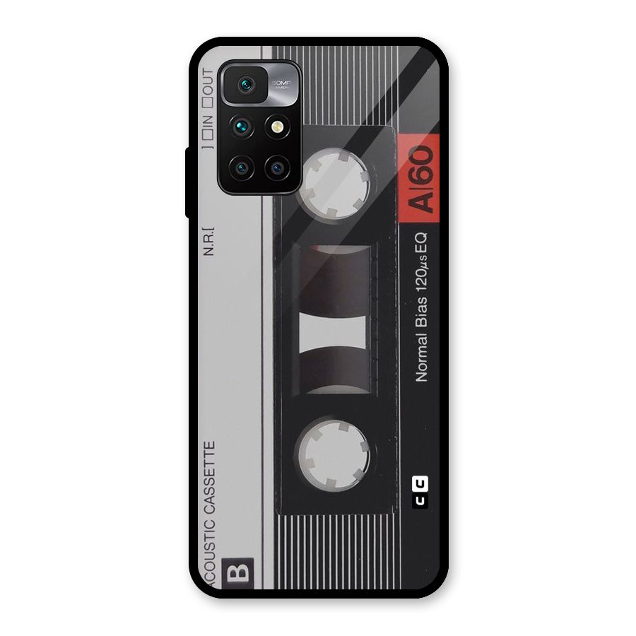 Casette Design Glass Back Case for Redmi 10 Prime