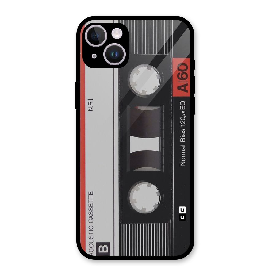 Casette Design Glass Back Case for iPhone 14 Plus