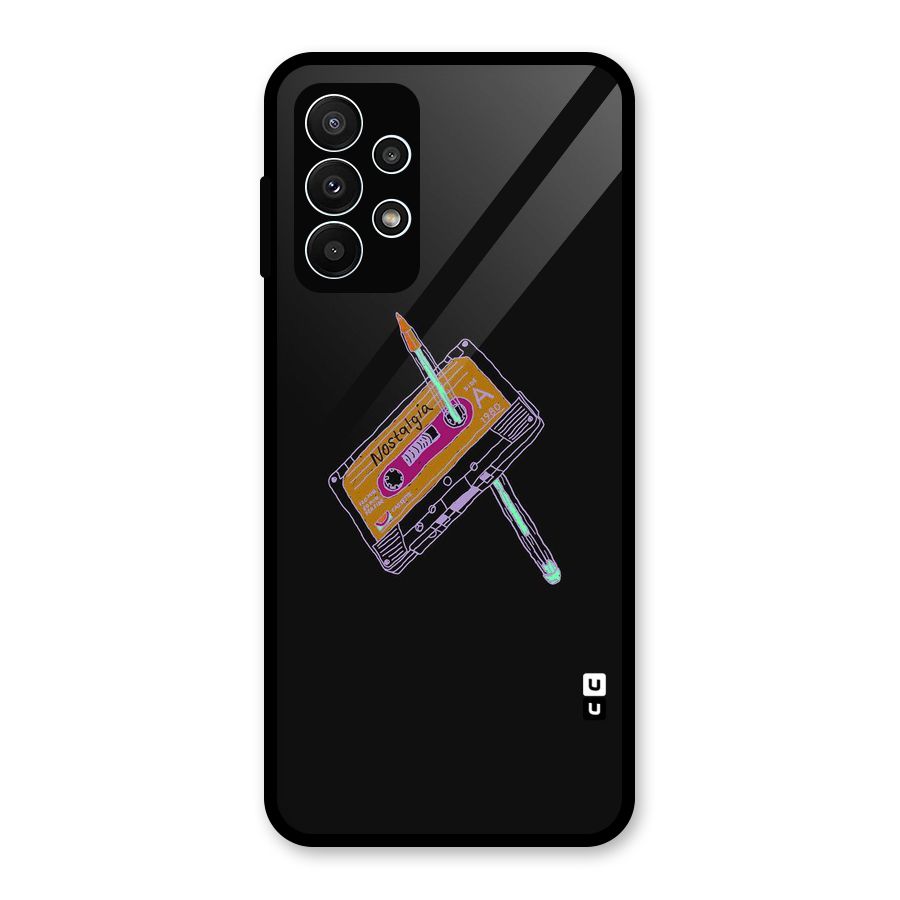 Casette Nostalgia Glass Back Case for Galaxy A23