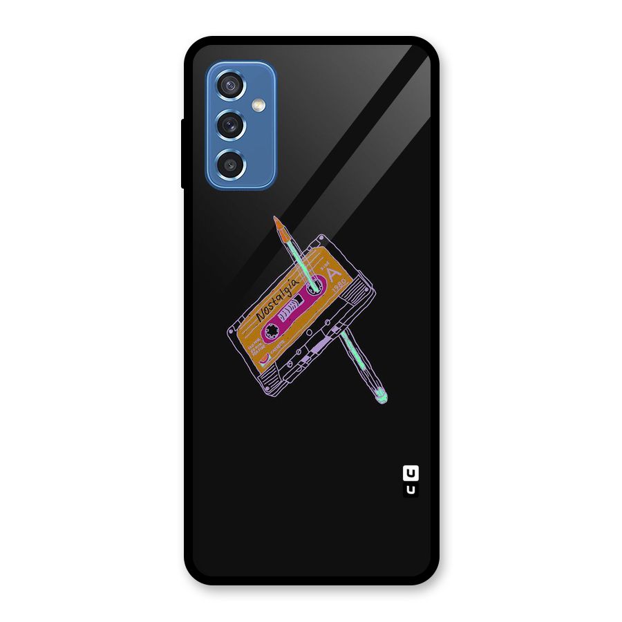 Casette Nostalgia Glass Back Case for Galaxy M52 5G