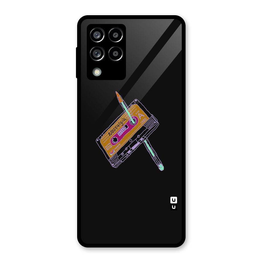 Casette Nostalgia Glass Back Case for Galaxy M53 5G