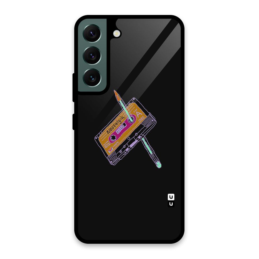 Casette Nostalgia Glass Back Case for Galaxy S22 5G