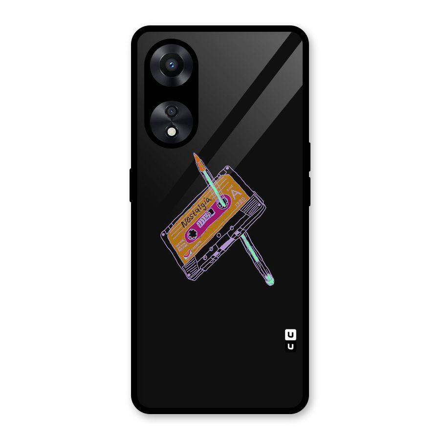 Casette Nostalgia Glass Back Case for Oppo A78