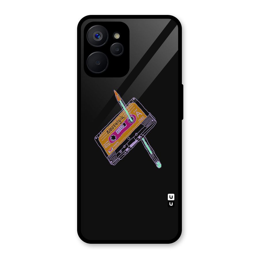 Casette Nostalgia Glass Back Case for Realme 9i 5G