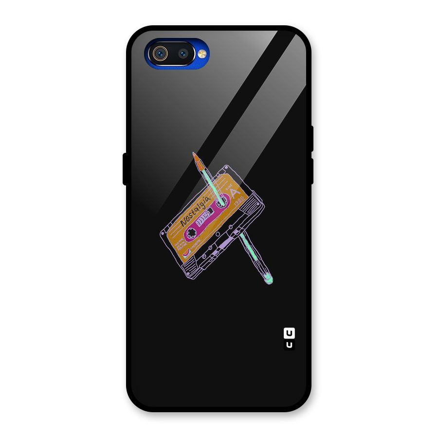 Casette Nostalgia Glass Back Case for Realme C2