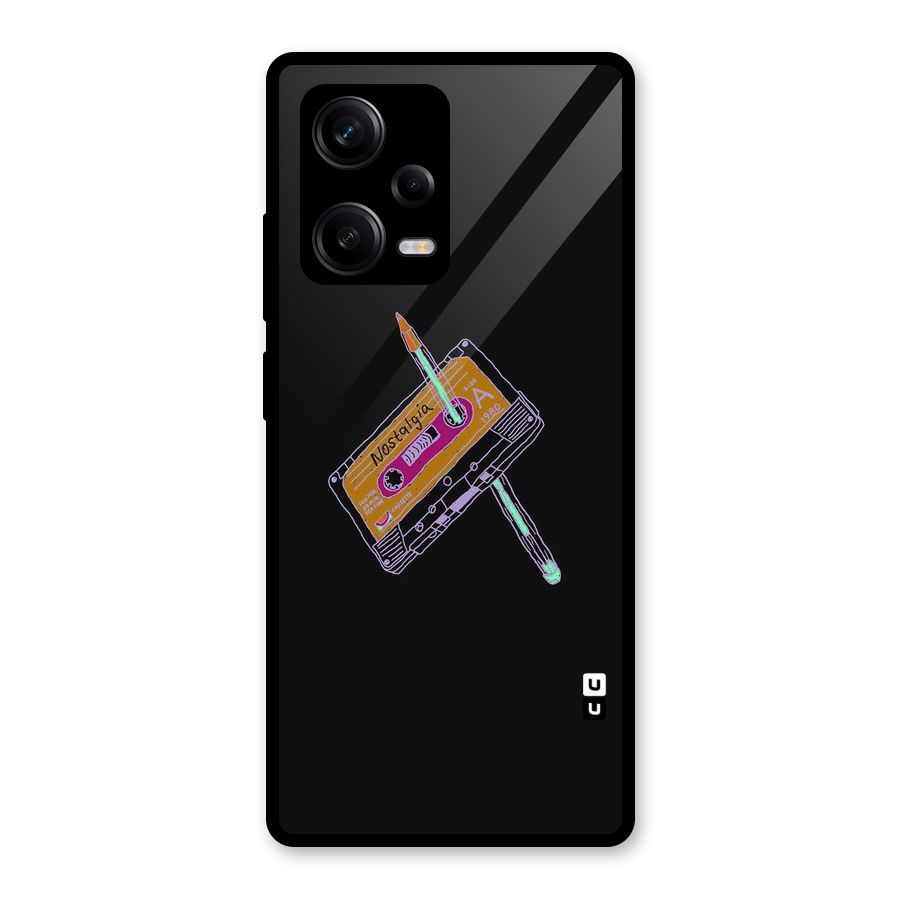 Casette Nostalgia Glass Back Case for Redmi Note 12 Pro