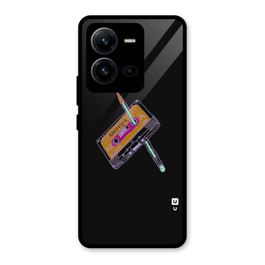 Casette Nostalgia Glass Back Case for Vivo V25