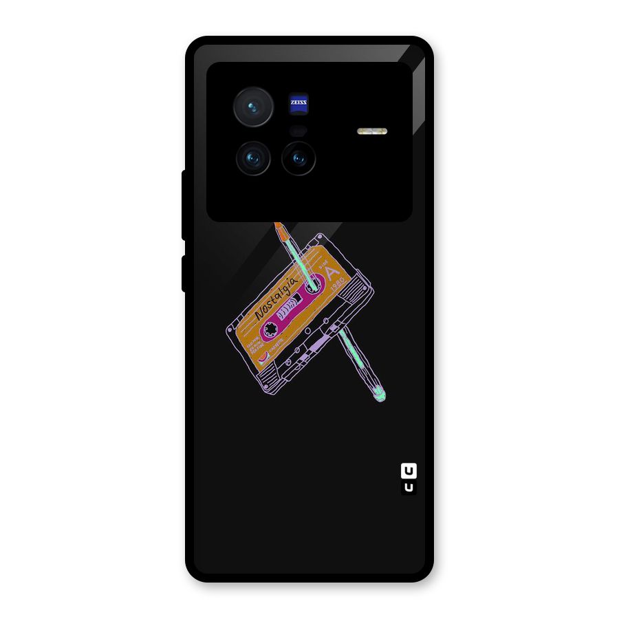 Casette Nostalgia Glass Back Case for Vivo X80