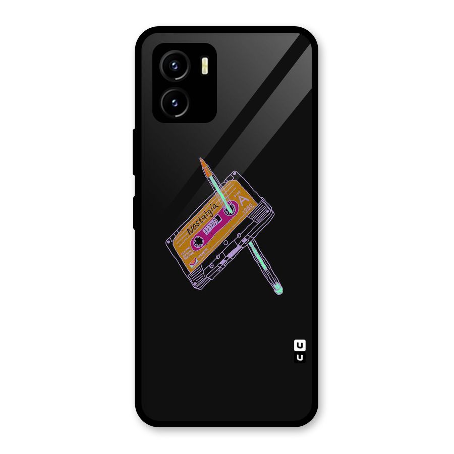 Casette Nostalgia Glass Back Case for Vivo Y15s
