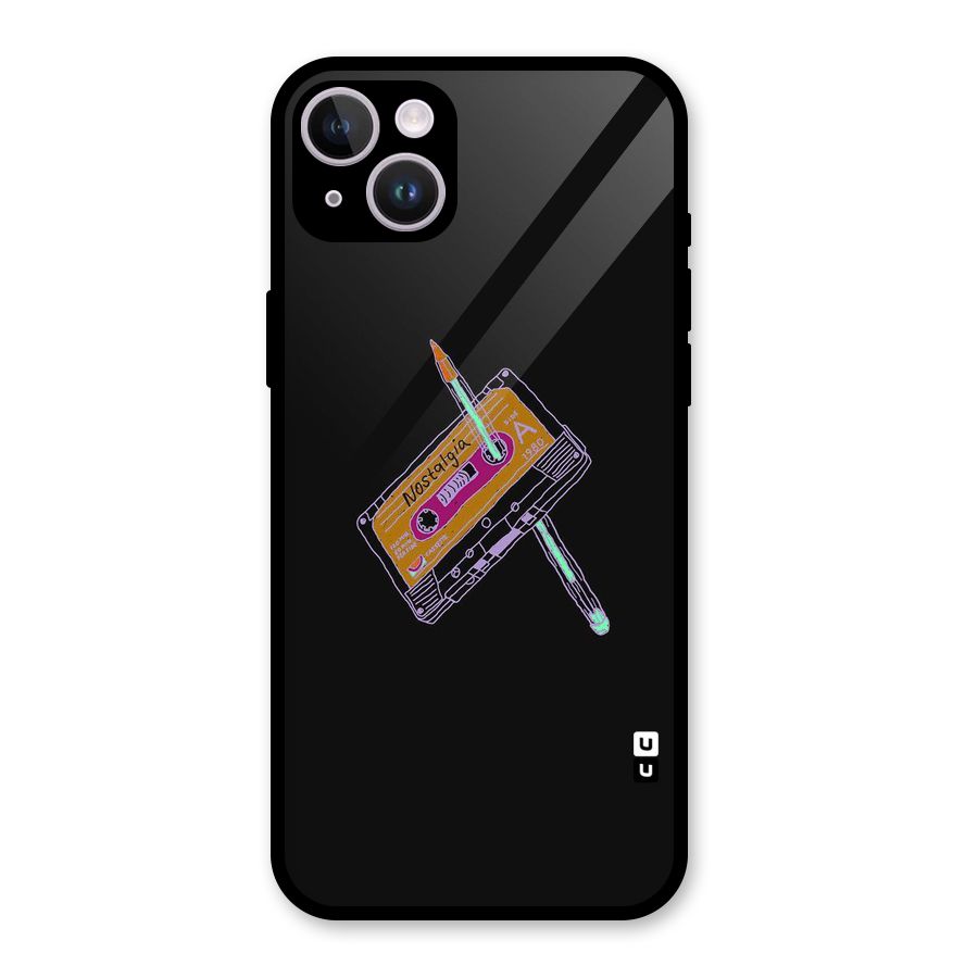 Casette Nostalgia Glass Back Case for iPhone 14 Plus