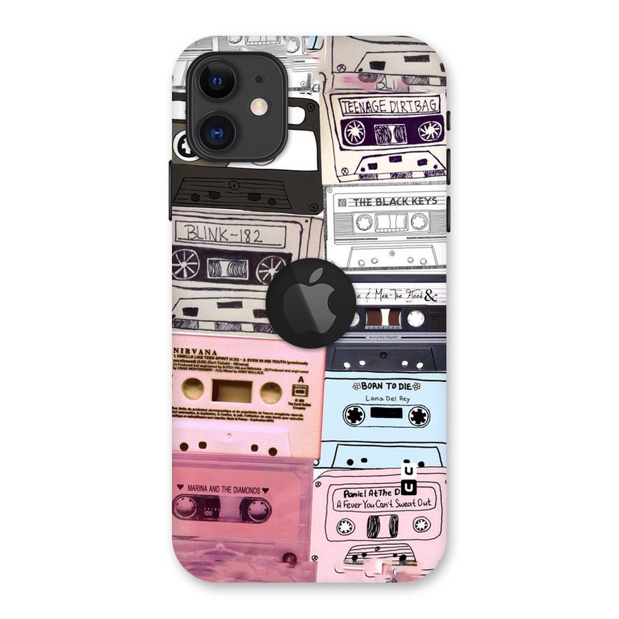 Casette Rolling Back Case for iPhone 11 Logo Cut