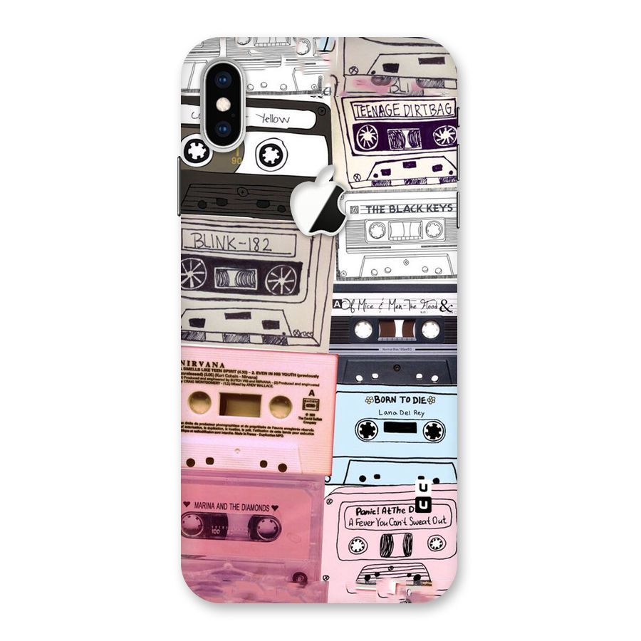 Casette Rolling Back Case for iPhone XS Max Apple Cut