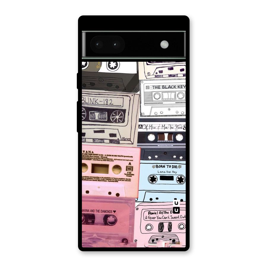 Casette Rolling Glass Back Case for Google Pixel 6a