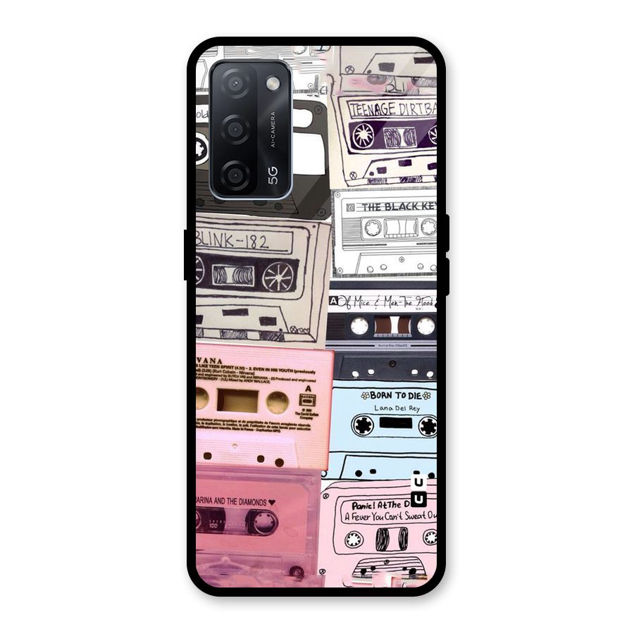 Casette Rolling Glass Back Case for Oppo A53s 5G