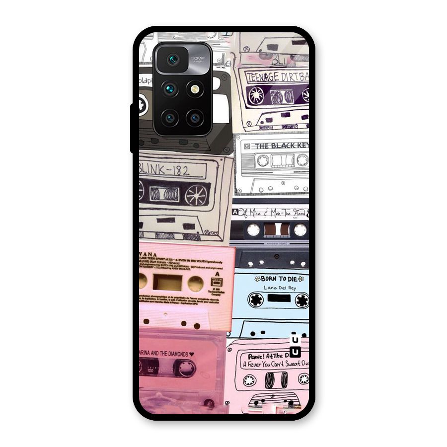 Casette Rolling Glass Back Case for Redmi 10 Prime