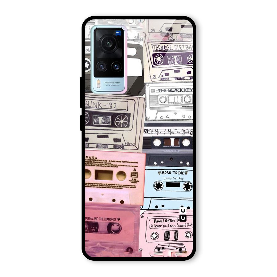 Casette Rolling Glass Back Case for Vivo X60