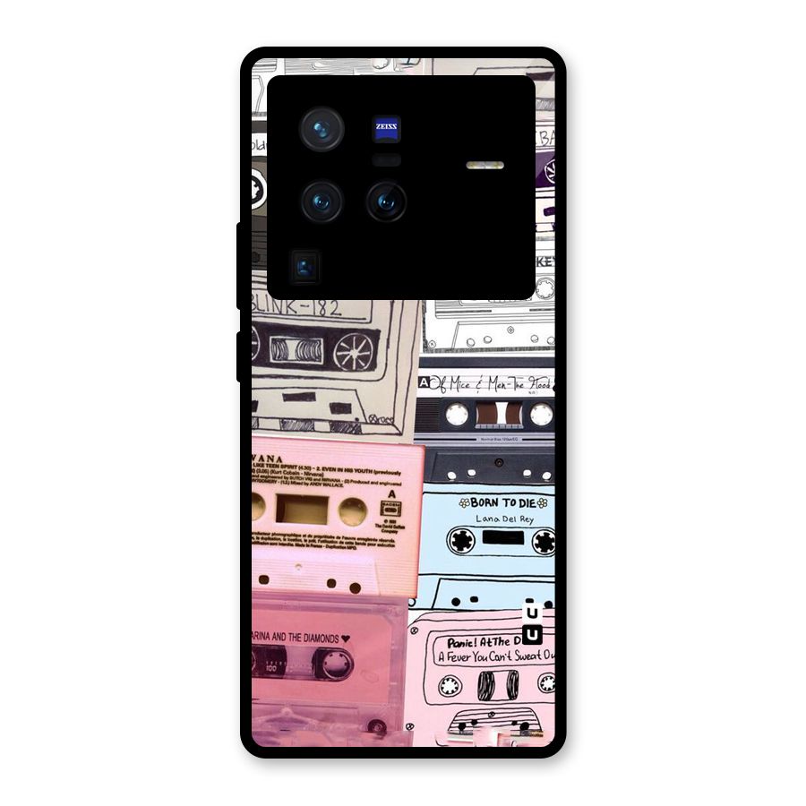 Casette Rolling Glass Back Case for Vivo X80 Pro