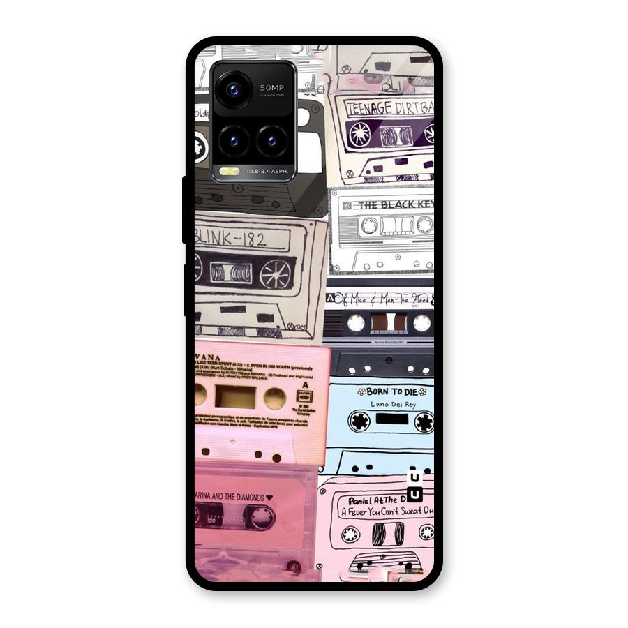 Casette Rolling Glass Back Case for Vivo Y21T