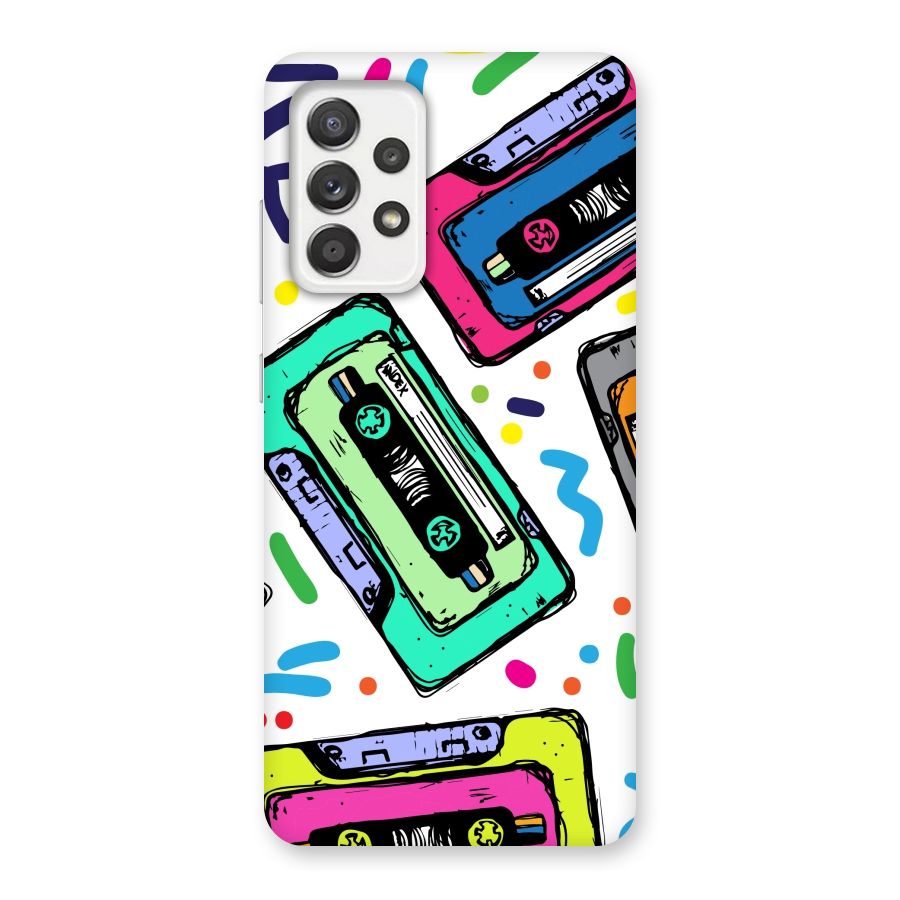 Cassette Pattern Back Case for Galaxy A52