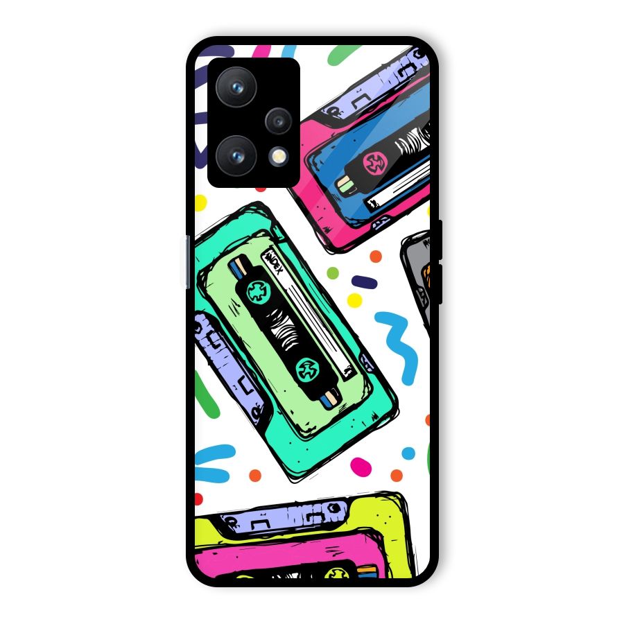 Cassette Pattern Glass Back Case for Realme 9 Pro 5G