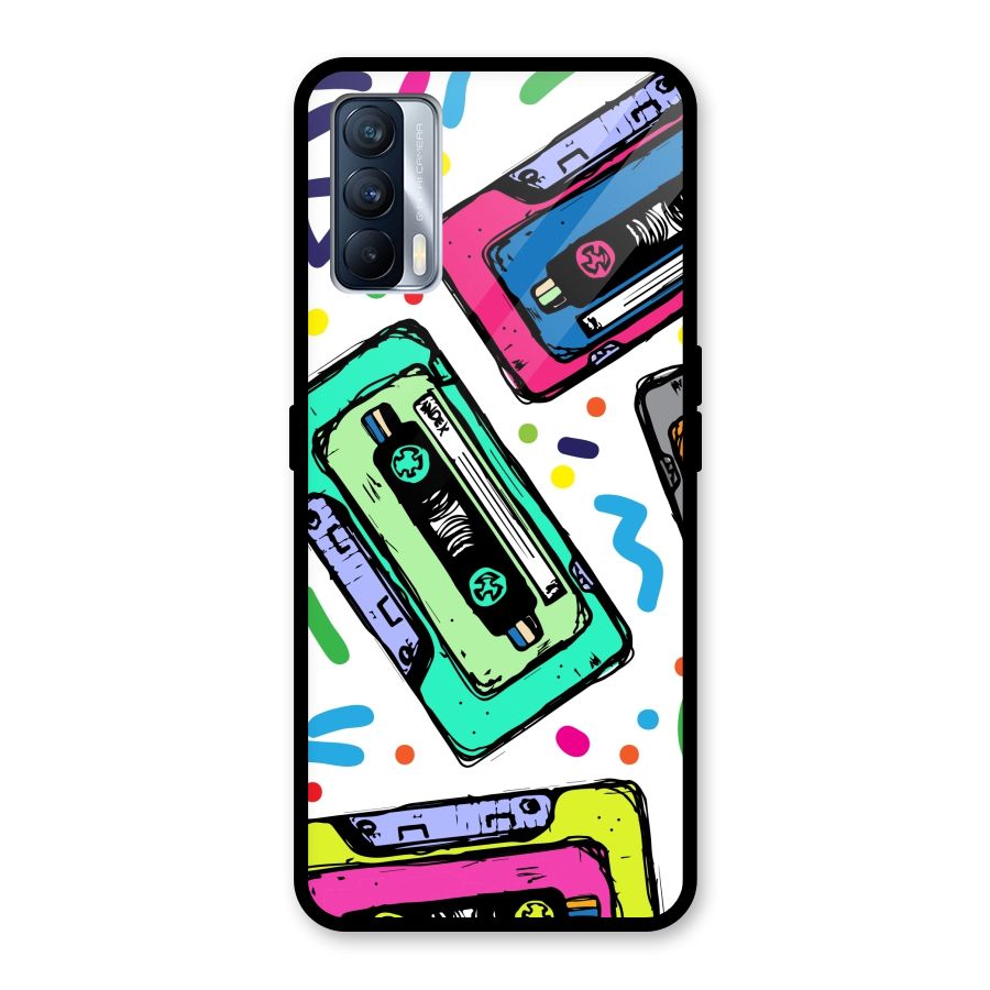 Cassette Pattern Glass Back Case for Realme X7