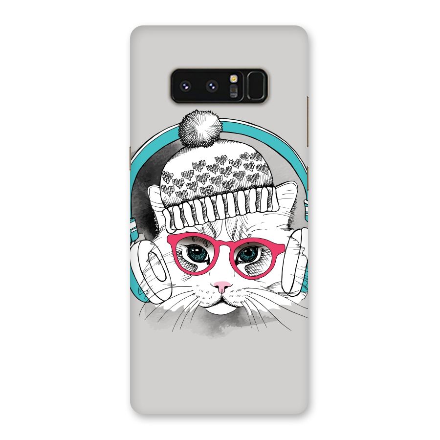 Cat Headphones Back Case for Galaxy Note 8