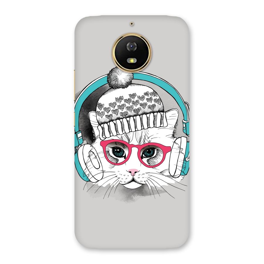 Cat Headphones Back Case for Moto G5s
