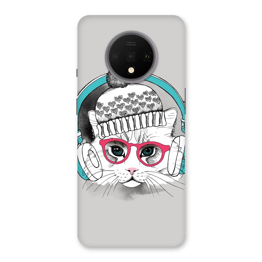Cat Headphones Back Case for OnePlus 7T