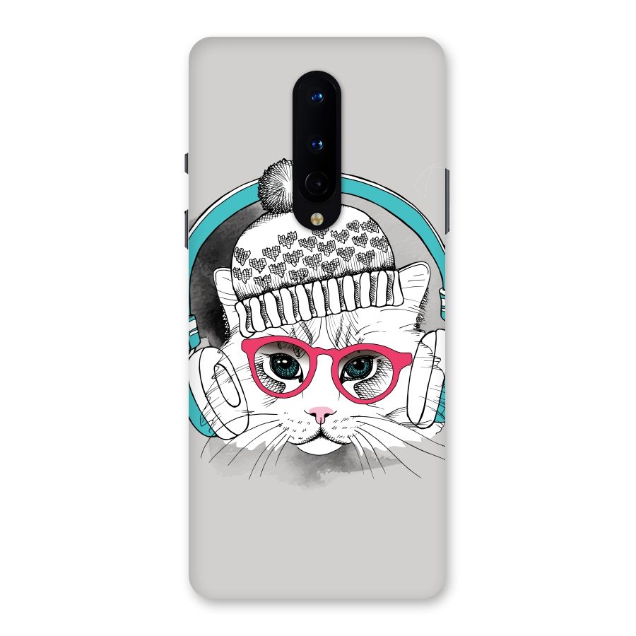 Cat Headphones Back Case for OnePlus 8