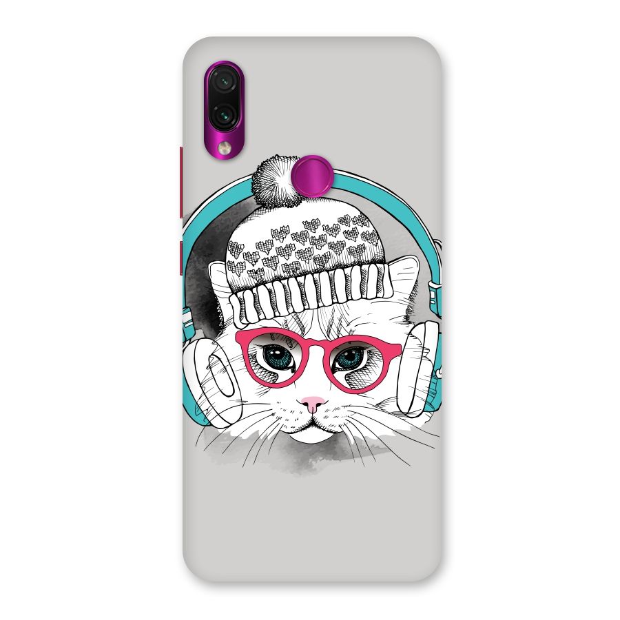 Cat Headphones Back Case for Redmi Note 7 Pro