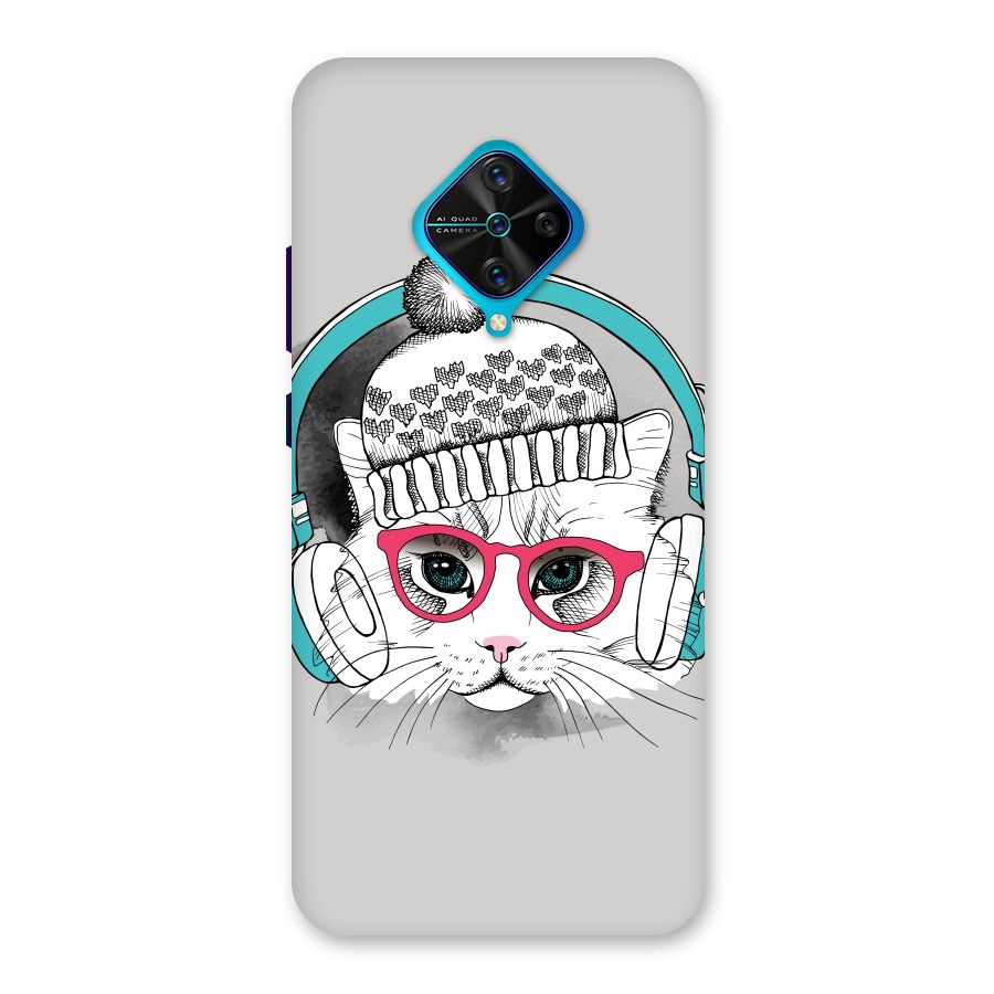 Cat Headphones Back Case for Vivo S1 Pro