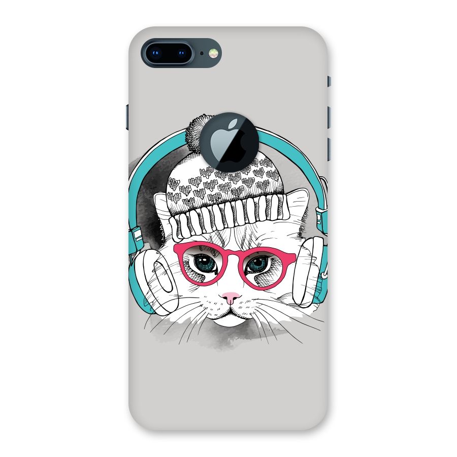 Cat Headphones Back Case for iPhone 7 Plus Logo Cut