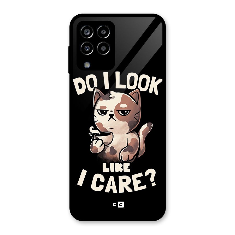 Cat Look Like Care Glass Back Case for Galaxy M33