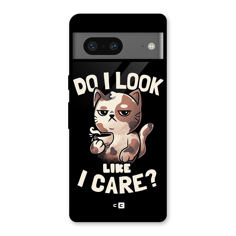 Cat Look Like Care Glass Back Case for Google Pixel 7
