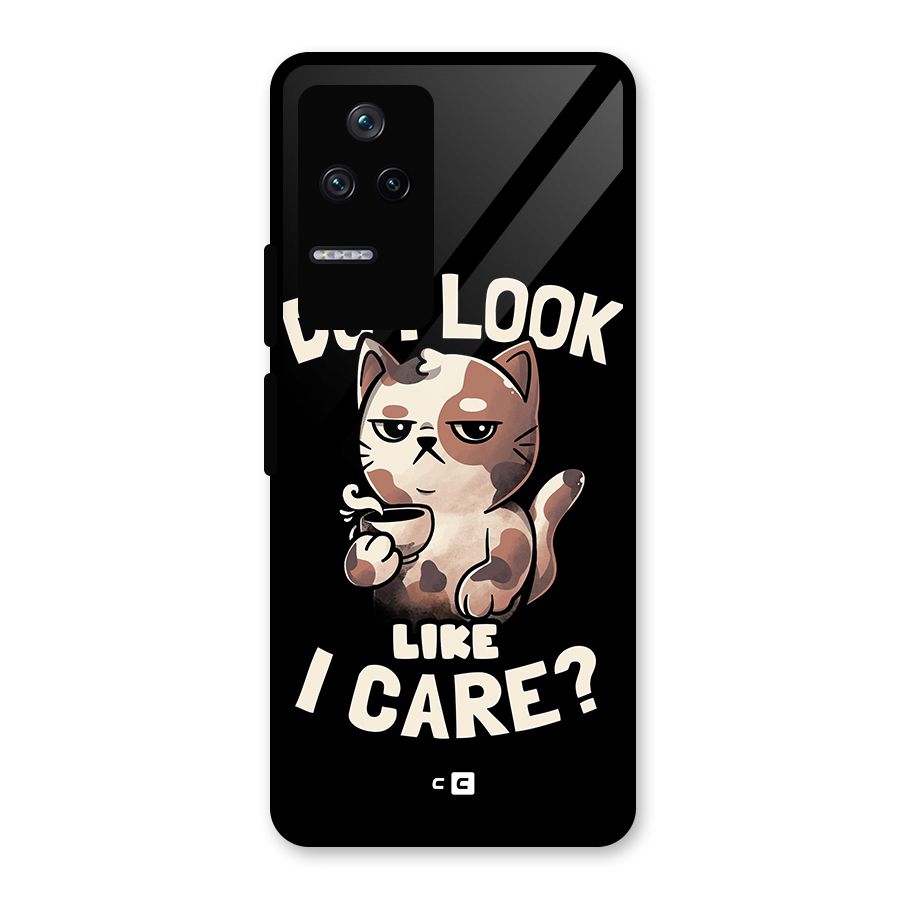 Cat Look Like Care Glass Back Case for Poco F4 5G