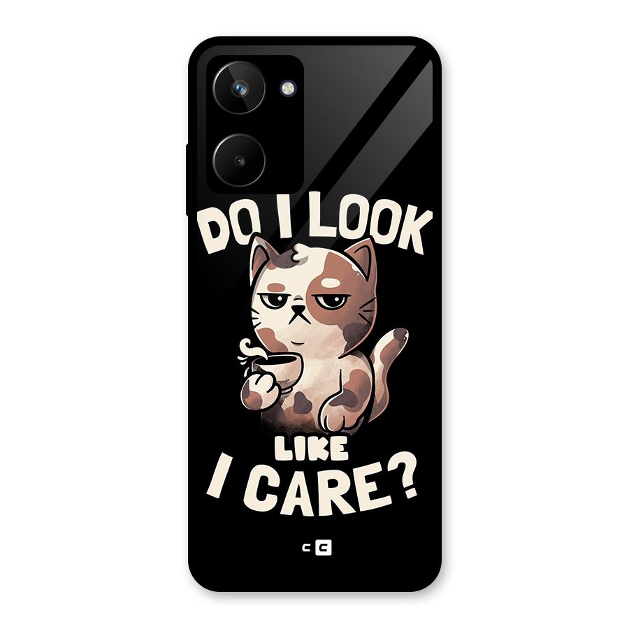 Cat Look Like Care Glass Back Case for Realme 10