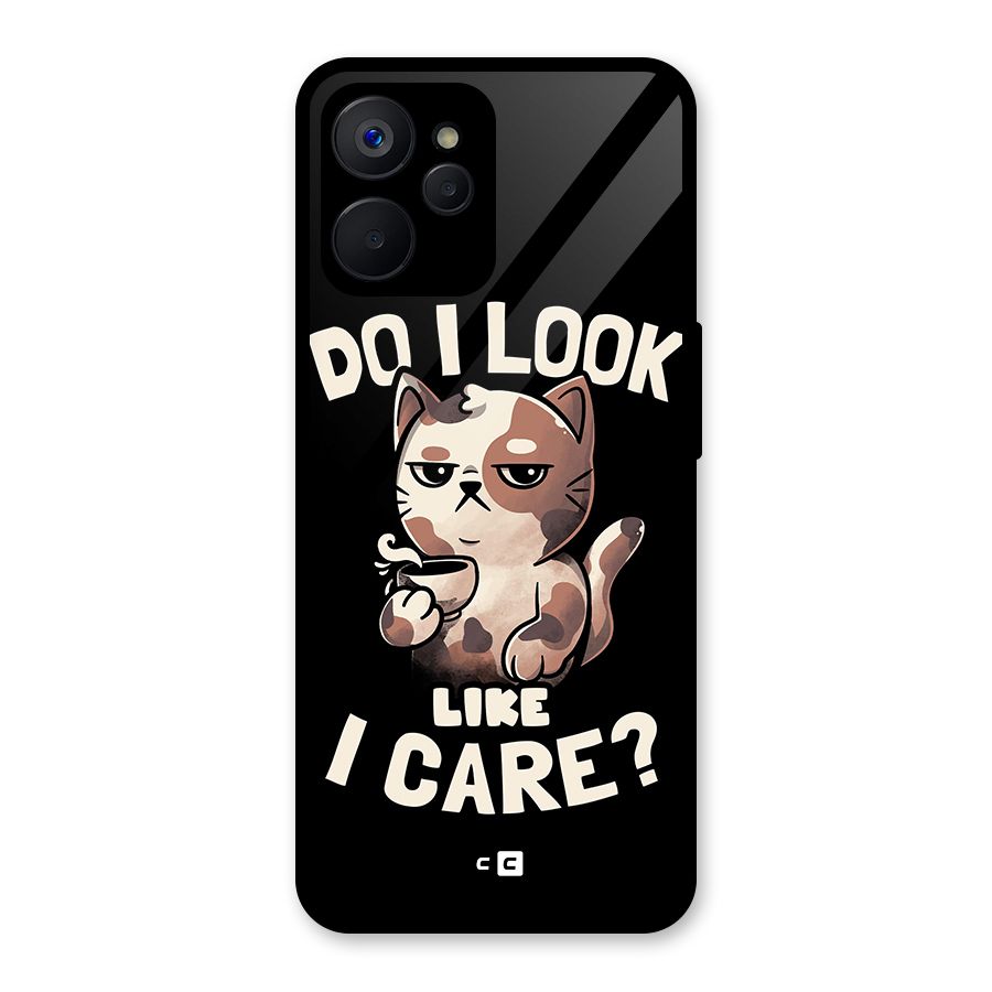 Cat Look Like Care Glass Back Case for Realme 9i 5G
