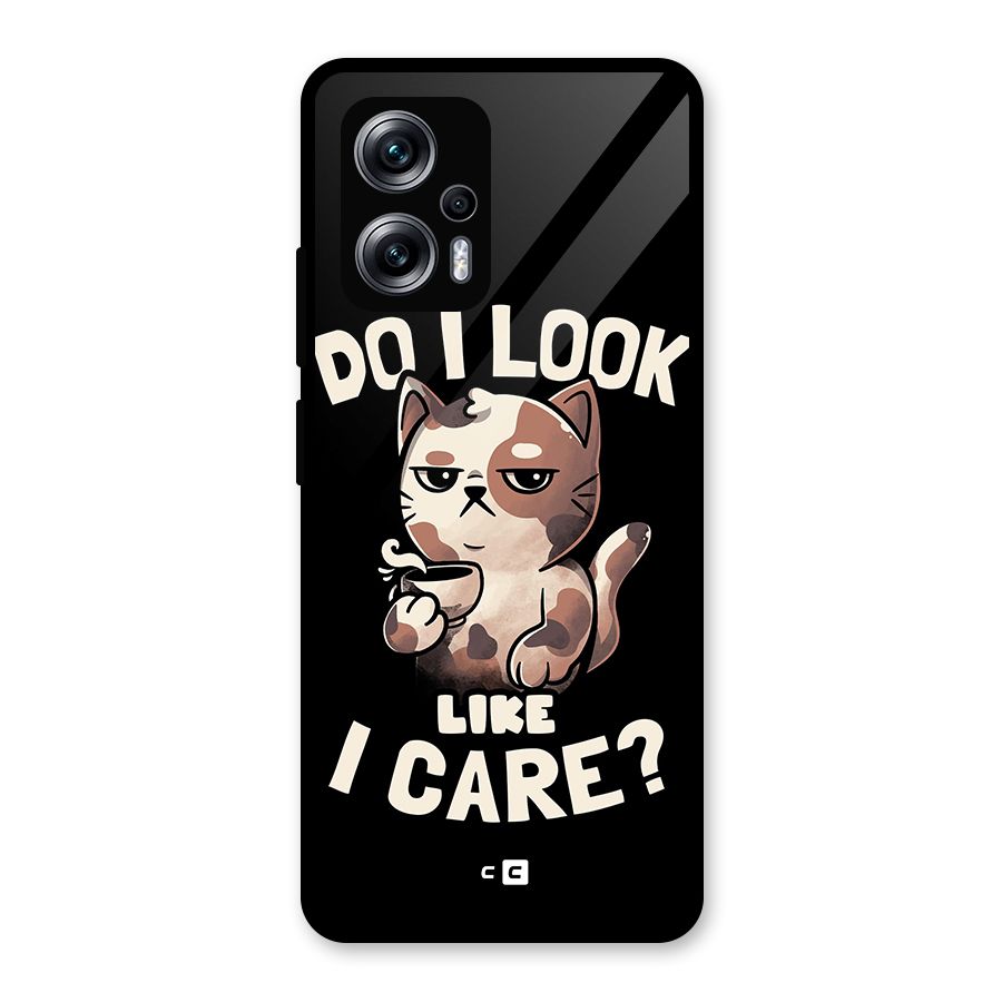 Cat Look Like Care Glass Back Case for Redmi K50i