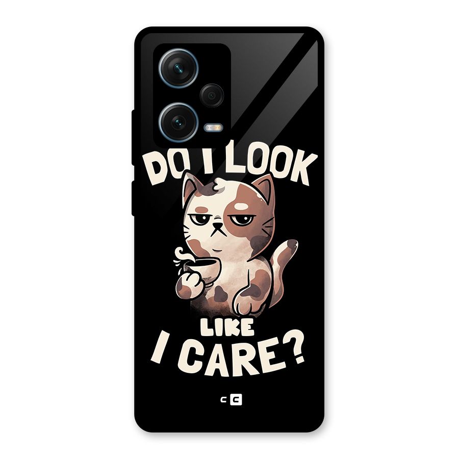 Cat Look Like Care Glass Back Case for Redmi Note 12 Pro Plus 5G